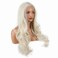 Free Part Wig 60# White Ice Blonde Lace Front Wigs for Drag Queen Body Wave Soft Long Hair Female Cosplay Wedding Hair Pastel Platinum Blonde Wig 24 Inches