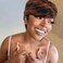 Pixie Cut Wigs for Black Women Short Layered Pixie Cut Wigs with Bangs Black with Brown Short Straight Human Hair Brazilian Virgin Human Hair Full Machine Made F1B/33 Color