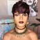 Short Human Hair Wigs for Black Women Burgundy Pixie Cut Wig Human Hair Short Wavy Pixie Wigs Natural Wavy 1B/99J