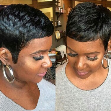 Pixie Cut Wig Human Hair Short Human Hair Wigs for Black Women Short Cut Natural Wavy Wigs Human Hair Pixie Wigs Glueless Short Boy Cut Wigs
