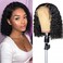 14 Inch Short Curly Bob Wigs Human Hair 150% Density Wigs For Black Women With (1)