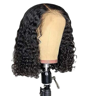 14 Inch Short Curly Bob Wigs Human Hair 150% Density Wigs For Black Women With (1)