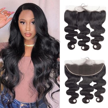 10A Body Wave Frontal 10 Inch 13x4 HD Lace Frontal Closure Human Hair 100% Brazilian Virgin Hair Body Wave Ear to Ear Transparent Lace Pre Plucked with Baby Hair