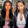 Subella HD Lace Front Wigs Human Hair Pre Plucked 220% Density 13x5 Straight HD Lace Frontal Wig with Baby Hair 12A Transparent Lace Wigs for Black Women (20inch)