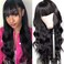 Body Wave Wigs with Bangs Human Hair Wigs for Black Women 1x3Inch Lace Front Wigs 150% Density Brazilian Virgin Hair Glueless Wig Natural Color (20INCH)