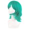 MapofBeauty 14 Inch/35 cm Short Cosplay Wolf Tail Synthetic Side Bangs Party Wig (Teal Green)