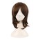 MapofBeauty 16 Inch/40 cm Short Side Bangs Synthetic Fiber Cosplay Layered Wig (Brown)