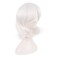 MapofBeauty 16 Inch/40 cm Short Side Bangs Synthetic Fiber Cosplay Layered Wig (White)