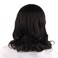 MapofBeauty 16 Inch/40 cm Daily Use Side Bangs Medium Curly Wig (Black)