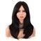 MapofBeauty 20 Inch/50 cm Long Layered With Bangs Straight Synthetic fiber Shoulder Length Hair for Daily Use or Party Wig (Black)