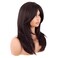 MapofBeauty 20 Inch/50 cm Long Layered With Bangs Straight Synthetic fiber Shoulder Length Hair for Daily Use or Party Wig (Dark Brown)