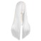 MapofBeauty 28 Inch/70cm Women Special Natural Long Straight Synthetic Wig (White)