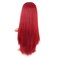 MapofBeauty 22 Inch/56 cm Women Long Straight with Flat Bangs Synthetic Hair Heat Resistant Fiber Hair for Party Cosplay Wig (Red)