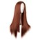 MapofBeauty 28 Inch/70 cm Women Special Long Straight Part Bangs Synthetic Wig (Ginger Orange)