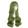 MapofBeauty 28 Inch/70cm Beautiful Special Color Air Bangs Long Wavy Curly Lolita Cosplay Wig (Light Sea Green)