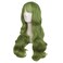 MapofBeauty 28 Inch/70cm Beautiful Special Color Air Bangs Long Wavy Curly Lolita Cosplay Wig (Light Sea Green)