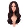 MapofBeauty 22 Inch/55 cm Fashion Long Synthetic Fiber Curly Hair Middle Part Cosplay Wig (Dark Brown)