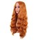 MapofBeauty 28 Inch/70 cm Long Wavy Middle Part with No Bangs Synthetic Fiber Curly Fashion Women Party Cosplay Wig (Orange)