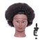 Afro Mannequin Head 100% Real Hair,Traininghead Styling Head Braid Hair, Dolls Head for Practicing Cornrows and Braids (Table Clamp Stand Included)