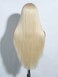 Joedir 30" Long Silky Straight 13X4 Free Parting Lace Frontal Wigs Transparent HD Lace for Women Heat Resistant Synthetic Hair wigs(Blonde)