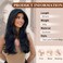 Joedir 28" Long Straight 13x4 Lace Frontal Wigs for Black Women Free Part Lace Front Wigs with Baby Hair Natural Hairline Black Root Easy-360 Synthetic Hair Wig Heat Resistant Fiber (Jet Black)