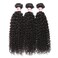 YIZE Hair 7A Brazilian Curly Hair 3 Bundles Weave 100% Unprocessed Virgin Brazilian Human Hair Extensions Natural Black Color (3pcs18)