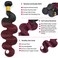 1B99J Human Hair Bundles Burgundy Body Wave Bundles Brazilian Virgin Remy Hair Extensions Two Tone Black and Burgundy Bundles 1B99j Body Wave Bundles Human Hair Weave 18 20 22 inch