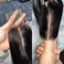 Brazilian 2x6 Human Hair Lace Closure HD Transparent 2x6 Body Wave Lace Closure Middle part Human Hair Kim K Closure With Baby Hair (16 inch, 2x6 Closure)