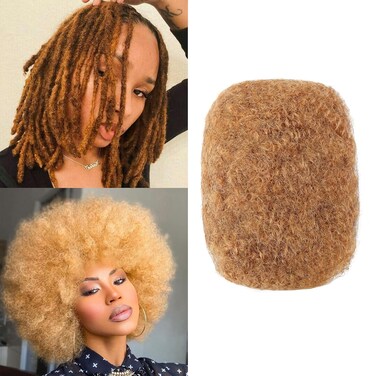 Orientdreads Afro Kinkys Bulk Human Hair For Dreadlock Extensions, Repair Locs,Twist,Braiding, crochet hair,afro kinky hair 30g Pack (#27, 8inch)