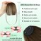 NAYOO Bangs Hair Clip in Bangs 100% Real Human Hair Extensions Wispy Bangs Clip on Air Bangs for Women Hairpieces Curved Bangs (Light Brown, Wispy Bangs)
