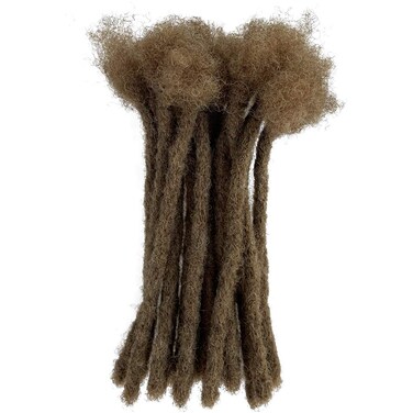 YONNA Human Hair Dreadlocks Extensions Handmade Locs Extensions Human Hair Medium Size 0.8cm Width(0.32inch)-Sold 60locs in a Bundle Honey Blonde #27 8inch