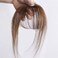 RemeeHi 100% Real Human Hair Bangs Invisible Seamless Sea Head Replacement Hair Wig Female Short Fake Hair Bangs Women Hair Pieces,Light Brown