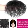 Human Hair Nature Curly Topper Replacement Fluffy Hairpiece Seamless Clip in Top Wiglet for Women Thin Hair Small Nature Black