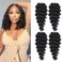12 Inch Human Hair 4 Bundles Deep Wave Human Hair 100% Unprocessed Virgin Hair 12A Grade Natural Color Hair Extensions for Black Women(12'' 12'' 12'' 12'')