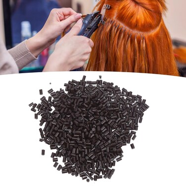 100g Glue, Hair Adhesive Granule Beads for Hot Fusion, Brown Fusion Italian Rebond Granules Beads for Nail I Tip Hair Extensions