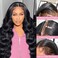 30 Inch 13x6 Lace Front Wigs Human Hair 200% Density Body Wave HD Lace Front Wigs Human Hair Pre Plucked Glueless Wigs Human Hair 13x6 Lace Frontal Wig Human Hair for Women Natural Black