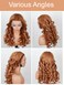 Domiso 13x4 Brown Body Wave Lace Front Wigs Human Hair Pre Plucked 28 Inch 13x4 HD Transparent Frontal Honey to Blonde Glueless Wigs Human Hair with Baby Hair for Women 180 Density Human Hair Wig