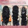 13x4 Body Wave Lace Front Wigs Human Hair 180% Density HD Transparent Lace Frontal Wigs Human Hair Pre Plucked Glueless Wigs Human Hair for Women Bleached Knots with Baby Hair 24inch