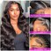 Body Wave Lace Front Wigs Human Hair 13x4 HD Lace Front Wigs Human Hair Pre Plucked with Baby Hair Frontal HD Lace Wigs 180% Density Black Human Hair Wigs for Women with Natural Hairline (24inch)