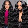 Body Wave Lace Front Wigs Human Hair 13x4 HD Lace Front Wigs Human Hair Pre Plucked with Baby Hair Frontal HD Lace Wigs 180% Density Black Human Hair Wigs for Women with Natural Hairline (24inch)