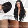 13x4 Black Wig Synthetic Lace Front Wigs Pre Plucked HD Long Wavy Black Wigs for Women 28inch With Baby Hair