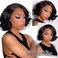 WIGER Short Curly 13X4 Lace Frontal Human Hair Wigs Pre Plucked Glueless Black Curly Bob Lace Front Wig for Women Pre Cut Loose Wave Full Lace Wigs Water Wave Human Hair Wig