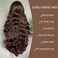 SOKU 13x6 Body Wave Lace Front Wigs Synthetic 28 Inch Natural Wave Wigs with Baby Hair Brown Lace Frontal Wig Pre Plucked Free Part HD Transparent Lace Wig for Women Girls Daily