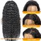 Deep Wave Lace Front Wigs Human Hair 200 Density 13x6 HD Lace Frontal Wigs Human Hair Pre Plucked Deep Curly Human Hair Wigs Wet and Wavy Lace Front Wigs Human Hair Deep Wave Wig 20 Inch Natural Black