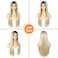 SAPPHIREWIGS 13x6 Straight Lace Front Wigs Ombre Blonde Wigs Pre Plucked Hairline Heat Resistant Hair Daily Party Uses 26 inch