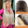 SAPPHIREWIGS 13x6 Straight Lace Front Wigs Ombre Blonde Wigs Pre Plucked Hairline Heat Resistant Hair Daily Party Uses 26 inch