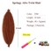16 inch Ginger Springy Afro Twist Hair 2 Packs Copper Red Pre-Separated Kinky Marley Twist Braiding Hair Cuban Twist Hair for Distressed Soft Locs Hair Extension For Women (350#)