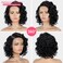 Rebecca Fashion Water Wave Bob Lace Front Wigs Human Hair 13x5.5x0.5 Large C Part Side Lace Front Wigs for Women 100% Brazilian Virgin Human Hair (12inch, Natural Color)