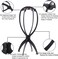 2PCS Wig Stand Portable Wig Stand Collapsible Wig Holder Durable Wig Display 13.8 Inch Tool Travel Wig Stand for All Wigs
