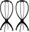 2PCS Wig Stand Portable Wig Stand Collapsible Wig Holder Durable Wig Display 13.8 Inch Tool Travel Wig Stand for All Wigs